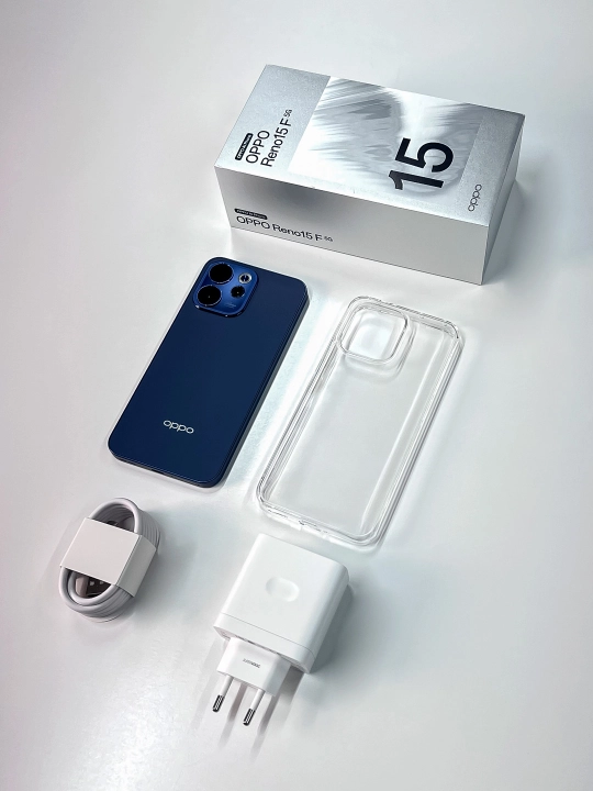 Смартфон OPPO Reno15 F 5G 12/512GB, Aurora Blue, Twilight Blue, 1 год гарантии