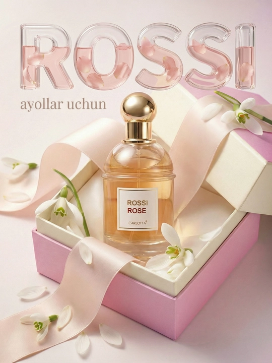 Женский парфюм Rossi Rose, в подарочной упаковке, бренд Carlotta - 