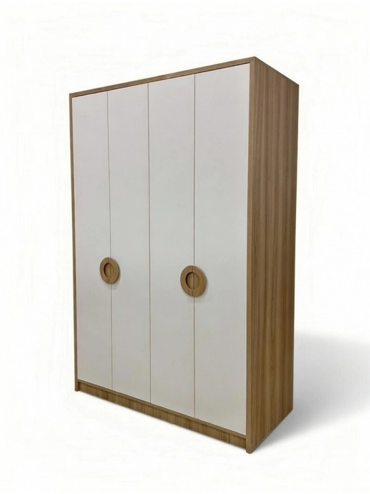 4 eshikli shkaf – Oq + Yog’och (180×245 cm) LDSP - 