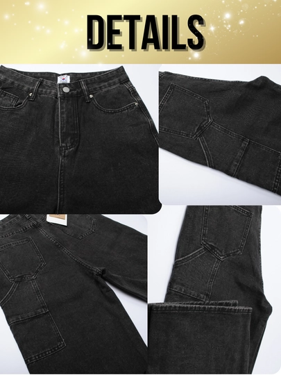 Ayollar baggy jinsi, Y2K, keng jinsi, klassik, koreys uslubi, baland bel
