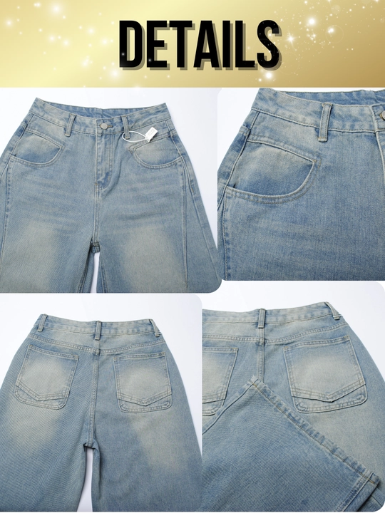 Ayollar baggy jinsi, Y2K, keng jinsi, klassik, koreys uslubi, baland bel