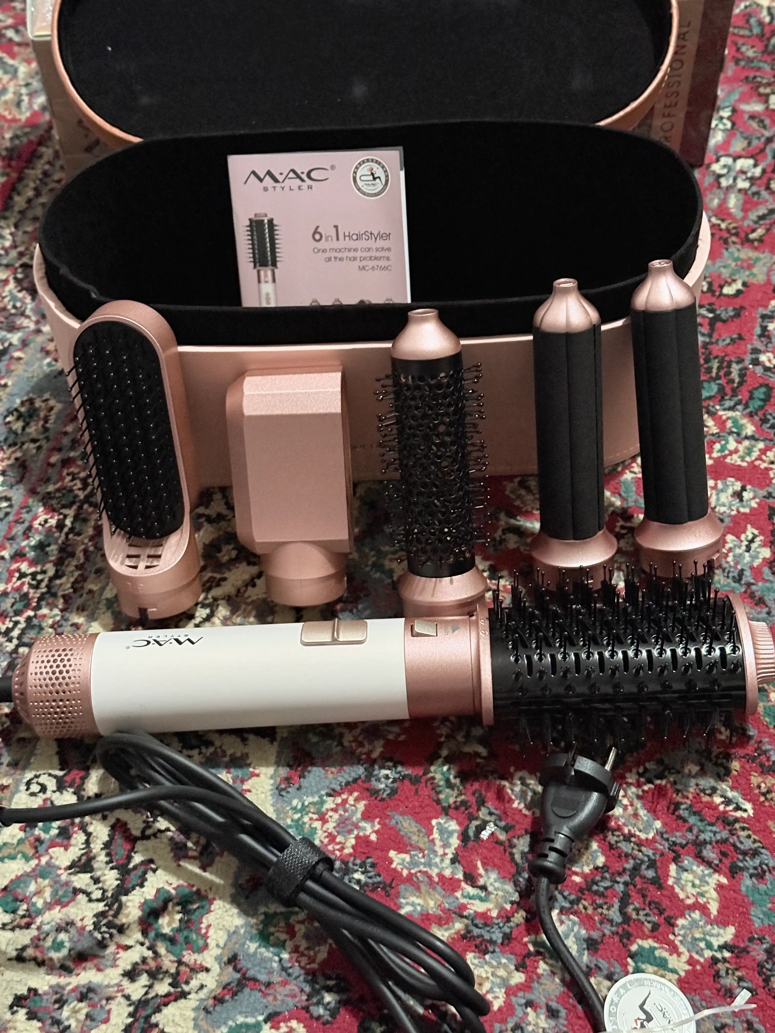 Fen Stayler MAC Styler 6v1, fen taroq, soch quritgich, 6 nozul, 4 rejim