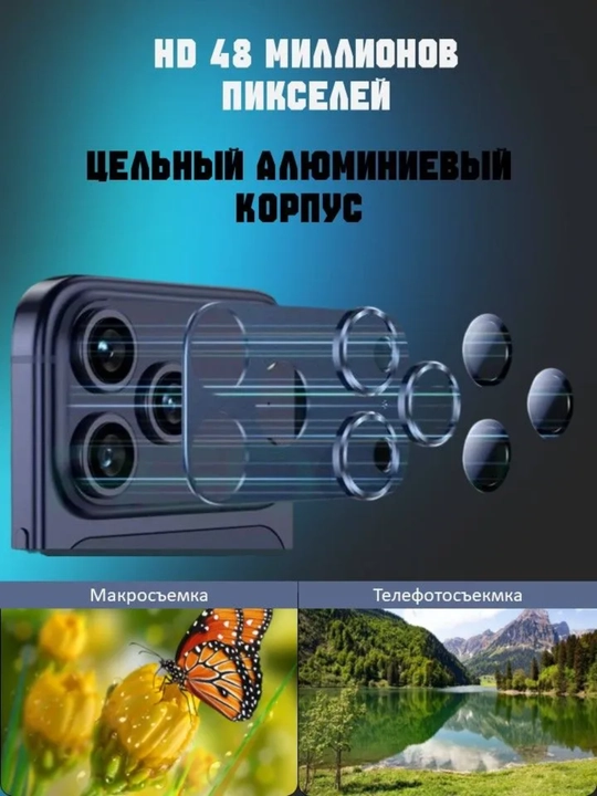 Iphone 17 pro max uchun kamera himoya, alyuminiy korpusli, kamera oynasi uchun himoya