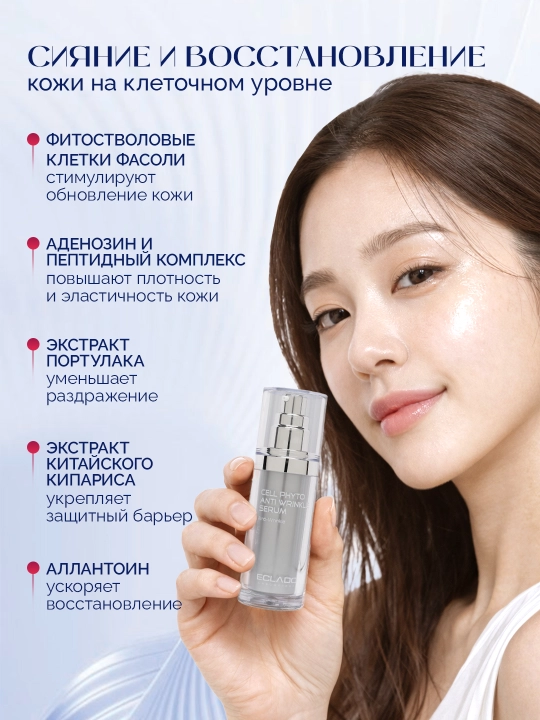Антивозрастная сыворотка для лица Cell Phyto Anti Wrinkle Serum 50 мл с пептидами