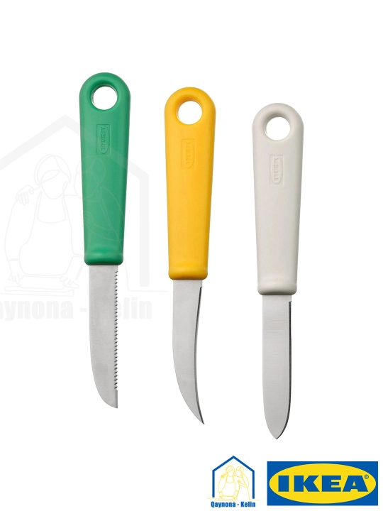 Ножи для чистки овощей и фруктов 3 шт, кухонные ножи, IKEA 50521941