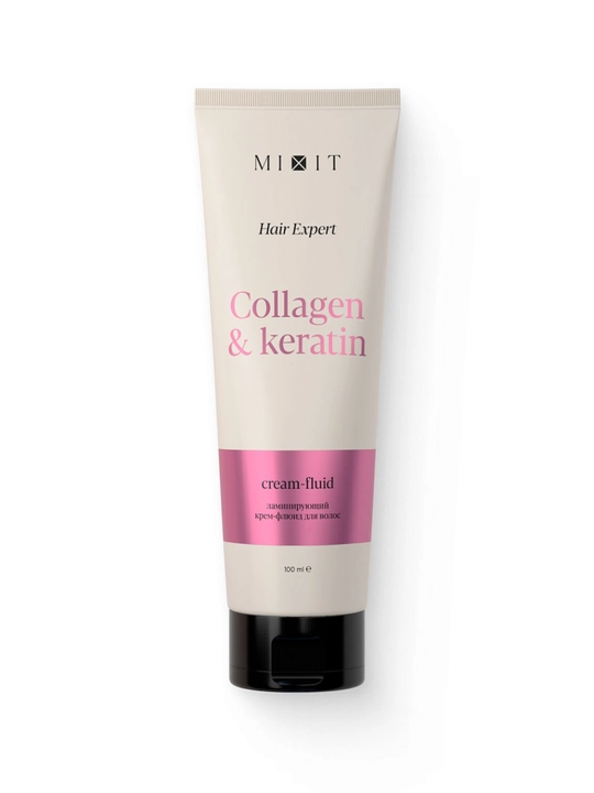 MIXIT Soch uchun kollagen va keratinli laminatsiyalovchi suyuqlik kremi Hair Expert