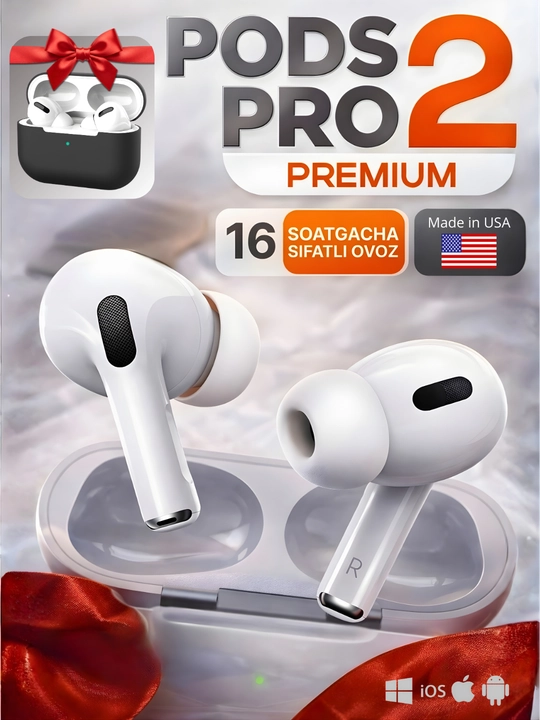 Наушники беспроводные Pods Pro 2 Premium, для iPhone и Android, сенсорные Аирподс - 
