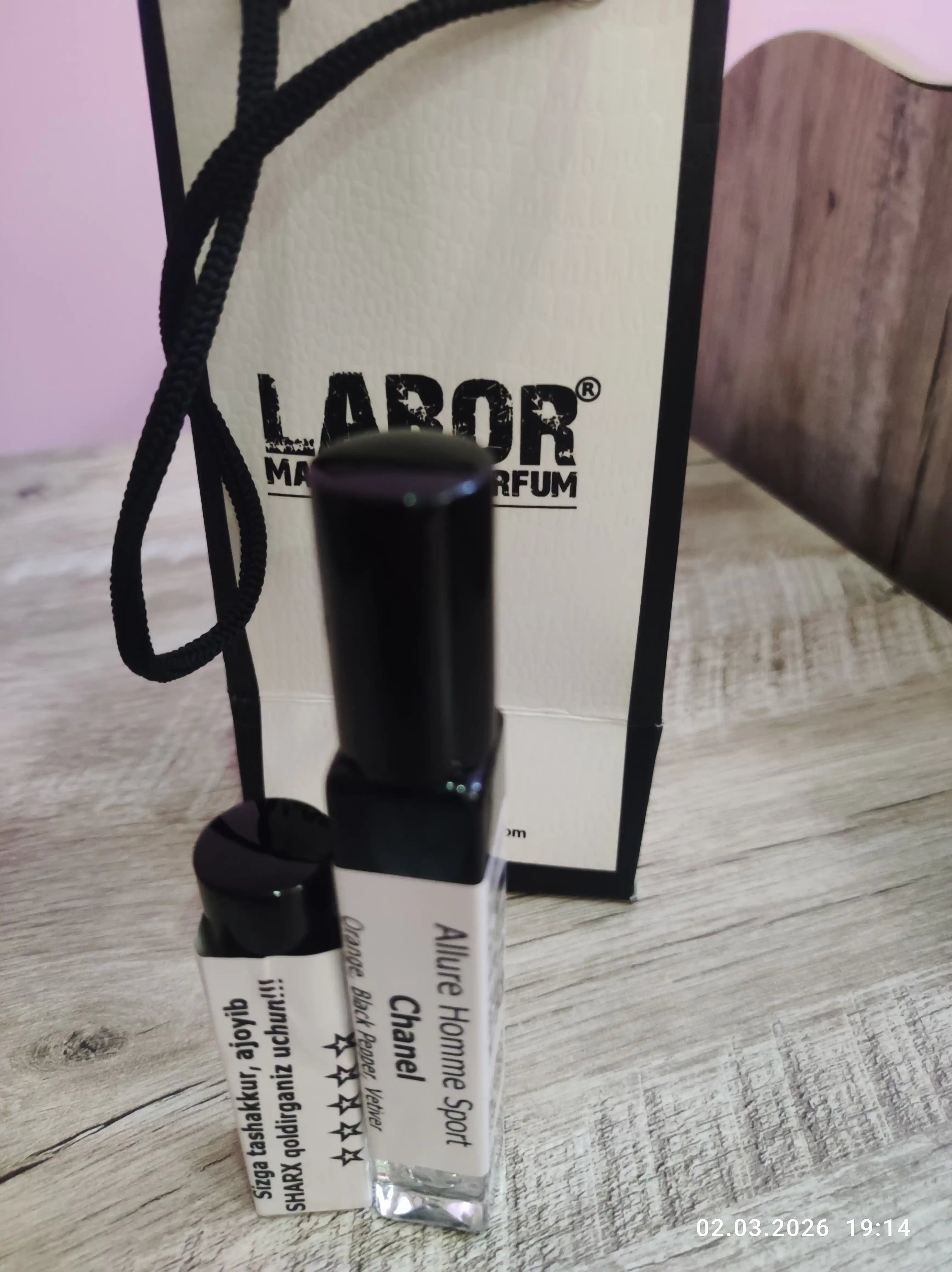 Allure Homme Sport Chanel Erkaklar parfyumeriyasi, LABOR Parfum