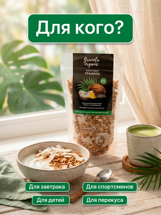 Kokos granolasi, 250 gr