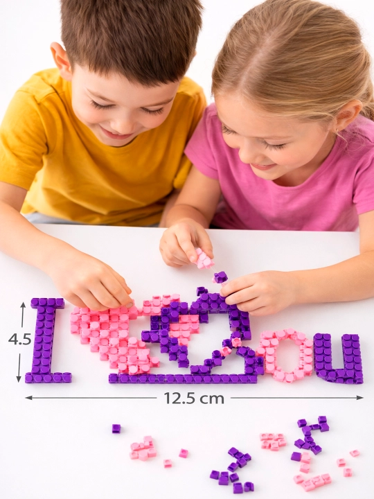 3D lego konstruktor, bolalar va kattalar uchun jumboq va boshqotirma, yorqin rangda mini