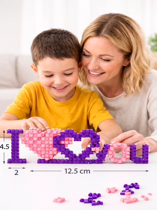 3D lego konstruktor, bolalar va kattalar uchun jumboq va boshqotirma, yorqin rangda mini