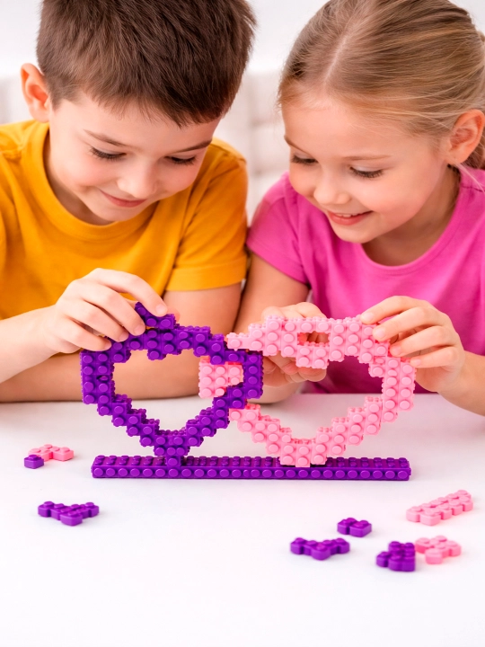 3D lego konstruktor, bolalar va kattalar uchun jumboq va boshqotirma, yorqin rangda mini