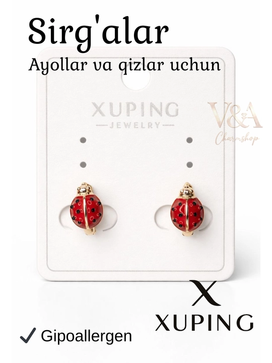 Детские серьги Xuping для девочек, маленькие