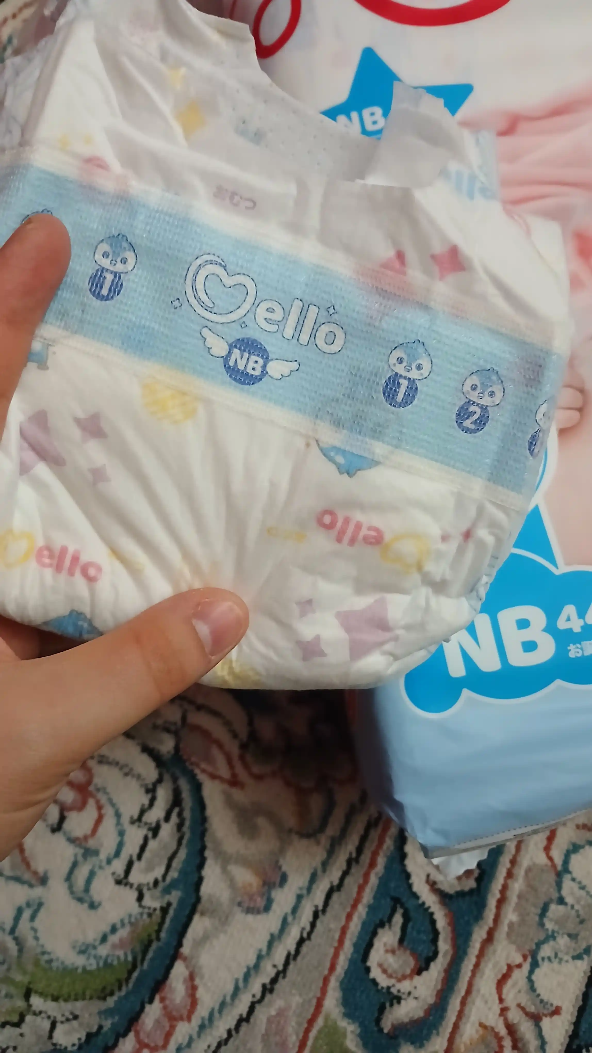 Yangi tug'ilgan chaqaloqlar uchun tagliklar MELLO, NB 5 kg gacha, 44 dona