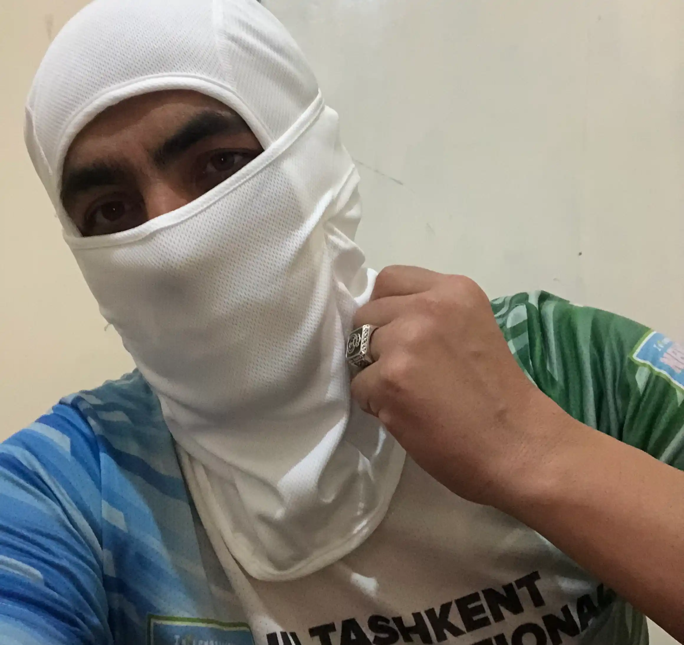 Yuz va boshni himoya qilish uchun qora niqob, bahor-yoz, mototsikl uchun