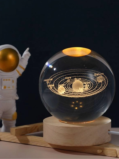 Хрустальный шар-ночник 3D, антистресс, настольный стеклянный светильник для подарок, 6 см — SIFAD-LAMPA-ЗЕЛЕН