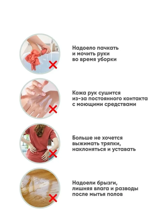 Набор вращающихся швабры 360°,с ведром, микрофибра самоотжимом пластиковая и металлическая