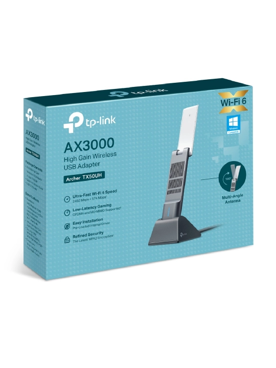 TP-LINK Archer TX50UH yuqori daromadli ikki tarmoqli simsiz USB adapteri, Wi-Fi 6