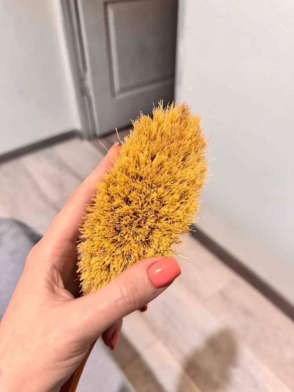 Tanani quruq massaj uchun cho‘tka, sellyulozga qarshi, tabiiy, kaktus tukli, BeautyBox