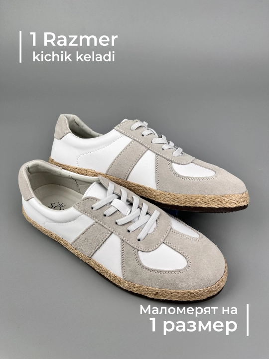 Ayollar uchun kedalar SOLINA, bahor-yoz, tabiiy charm, 36-41, 1 razmer kichik keladi