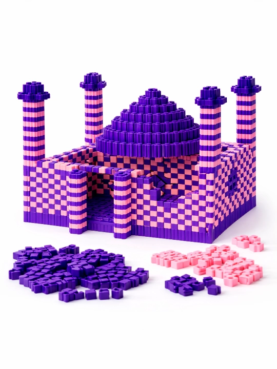 3D lego konstruktor, bolalar va kattalar uchun jumboq va boshqotirma, yorqin rangda mini