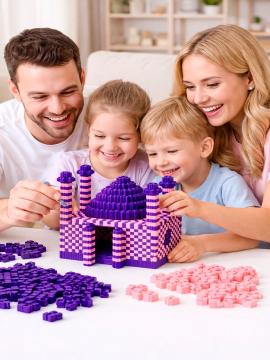 3D lego konstruktor, bolalar va kattalar uchun jumboq va boshqotirma, yorqin rangda mini