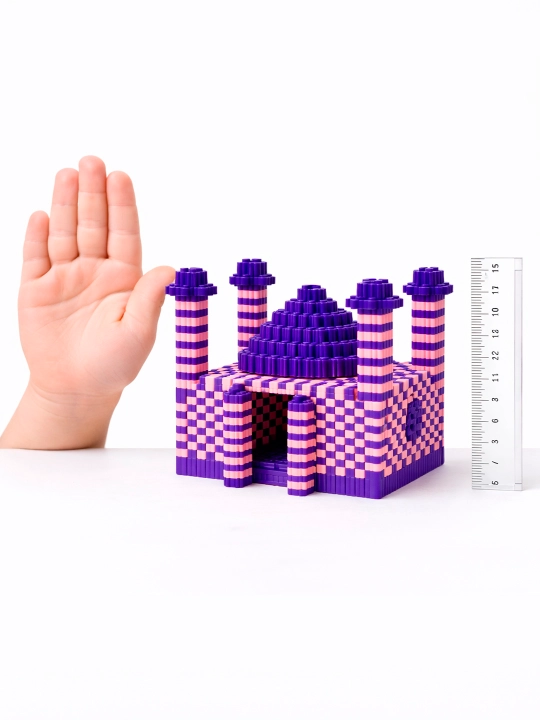 3D lego konstruktor, bolalar va kattalar uchun jumboq va boshqotirma, yorqin rangda mini
