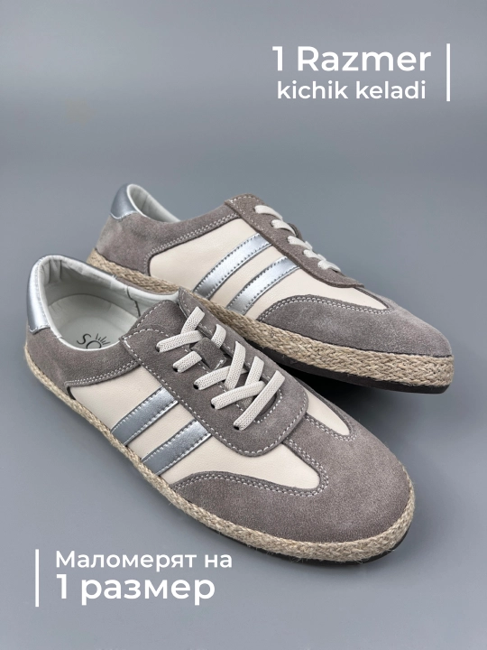 Ayollar uchun kedalar SOLINA, bahor-yoz, tabiiy charm, 36-41, 1 razmer kichik keladi