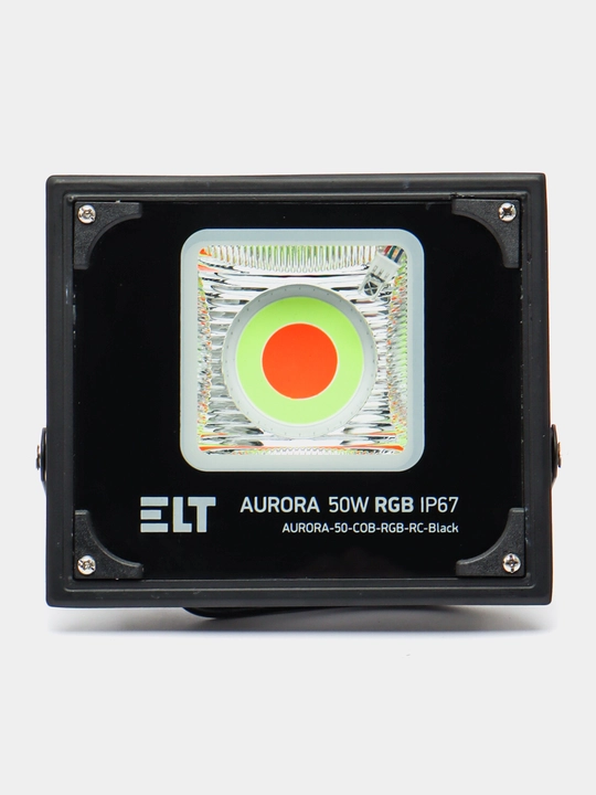 LED RGB projektor AURORA-50W masofadan boshqarish pulti bilan, qora ELT