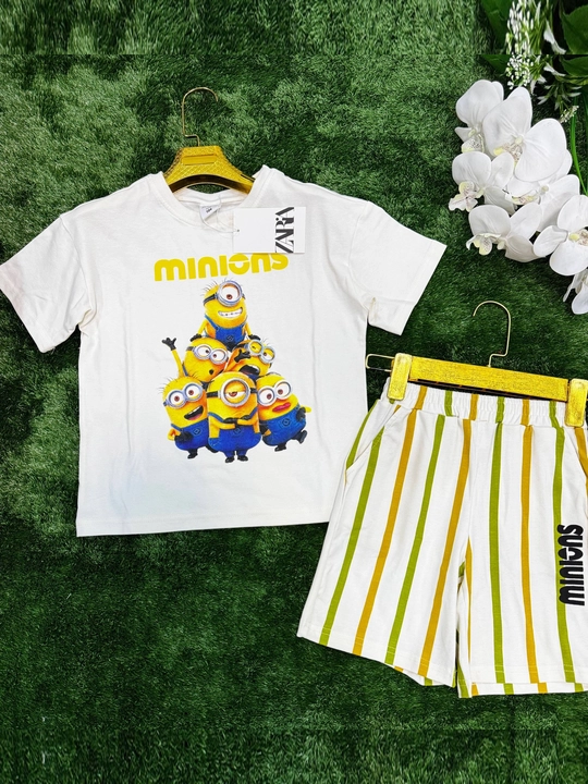Bolalar yozgi kiyim to‘plami futbolka shortik, paxta, 2–7 yosh, o‘g‘il va qiz bola uchun