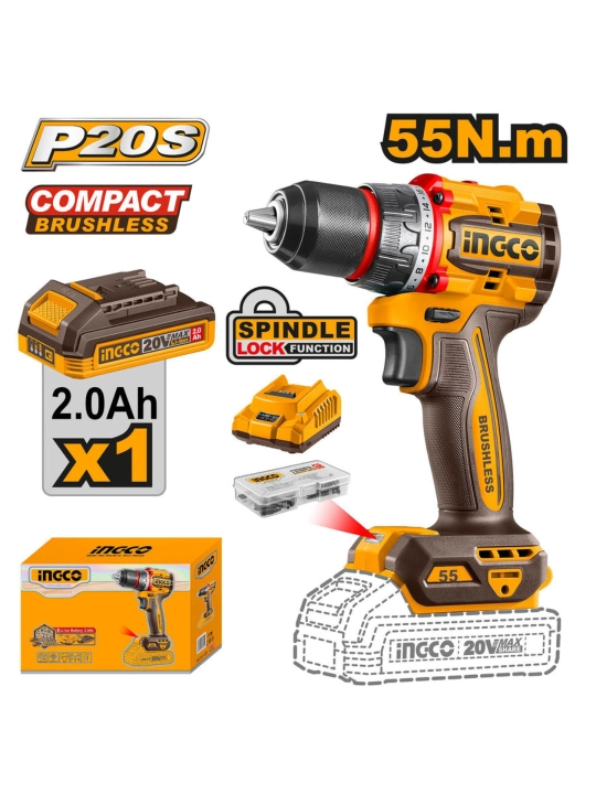Cho'tkasiz simsiz shurupavyot Ingco 13 mm,50NM 55NM 66NM 76 NM 86NM 96NM 166NM