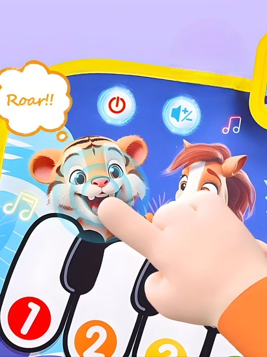 Интерактивная музыкальная игрушка SmartJo–танцевальный коврик-пианино, с животными звуками