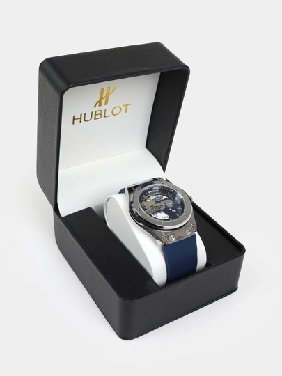 Мужские часы Hublot, классические и спортивные, мужские аксессуары, в комплекте коробка — THESOAT-02HUBLOT-СИНИЙ