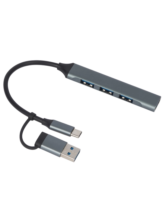 USB HUB 3.0 Type A+C 4 portli, USB hub adapteri