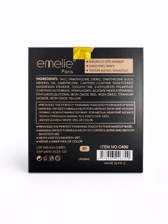 Emelie paris mineral presslangan puder – makiyajni tabiiy mustahkamlovchi yakuniy qatlam