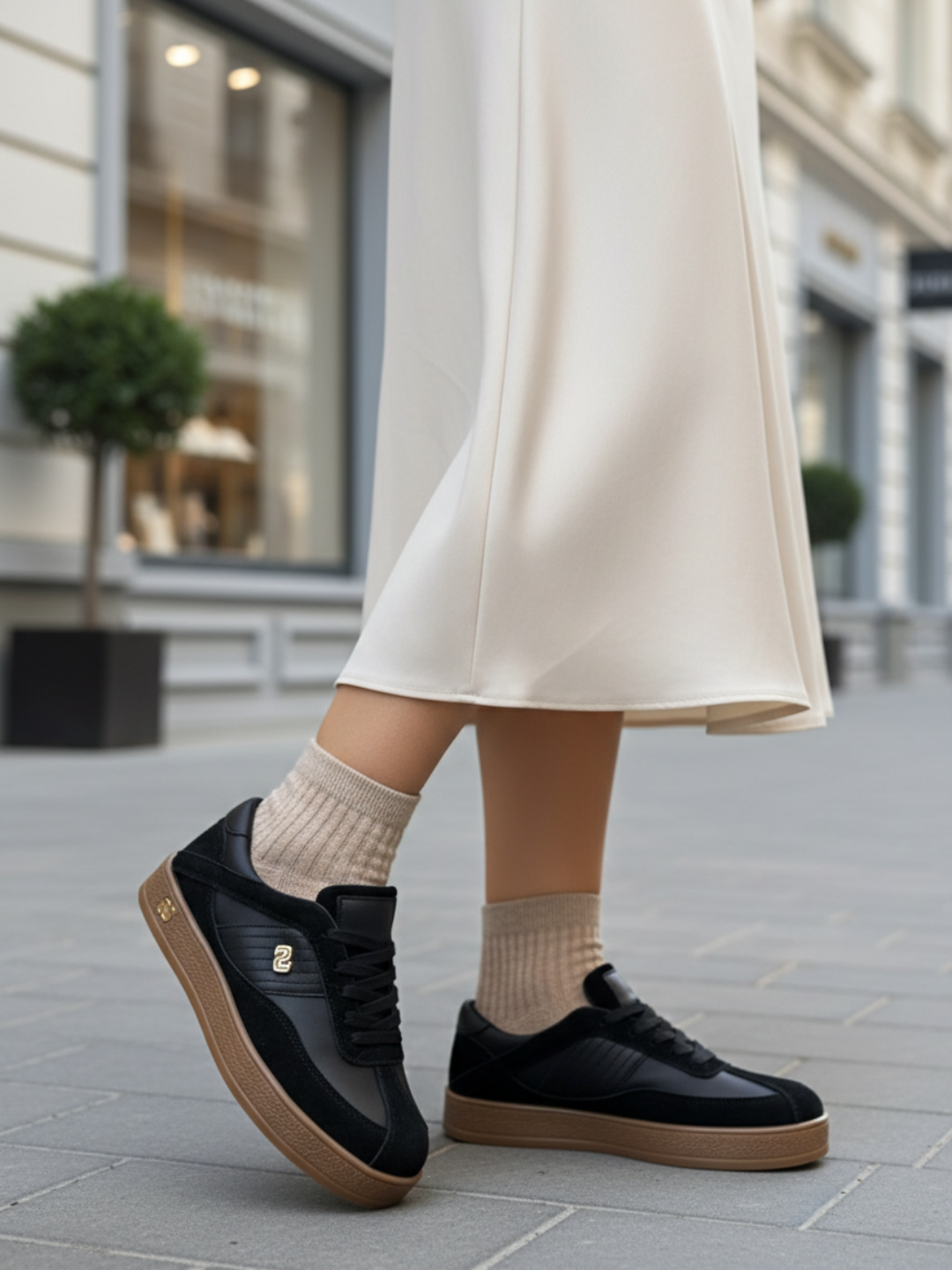 Chunky Gum Sole Street logotipi tushirilgan krossovkalar
