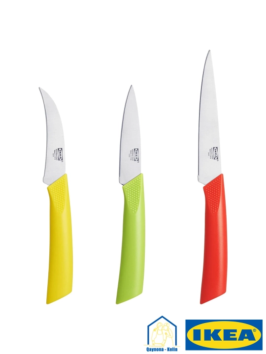 Ножи для чистки овощей и фруктов 3 шт, кухонные ножи, IKEA 50307781