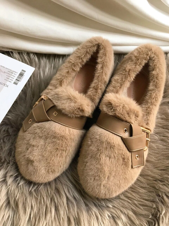 Ayollar uchun mo‘ynali loafer - 