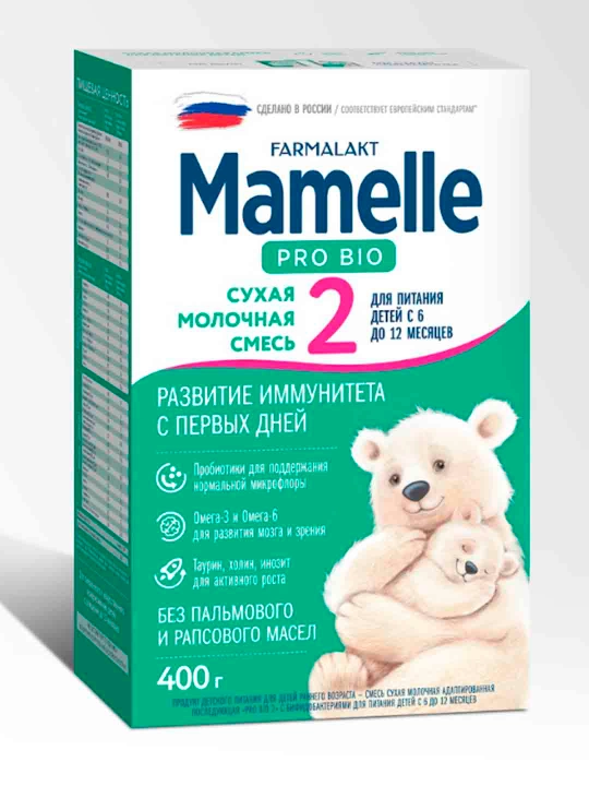 Сухая молочная смесь Mamelle "Pro bio 2" 400г - 