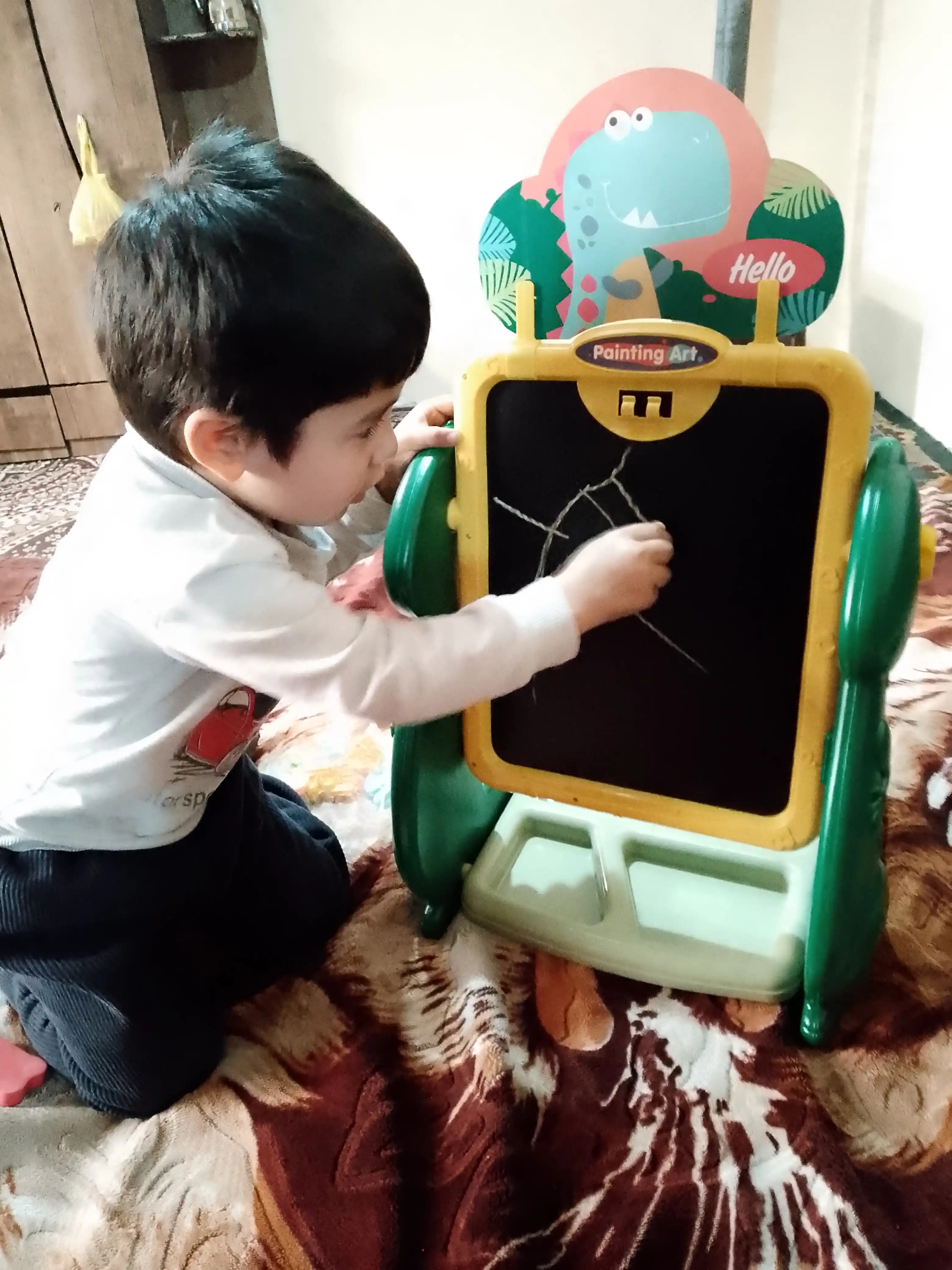 Rasm chizish uchun molbert doskasi, bolalar uchun, ikki tomonlama,markeli, melli, magnitli