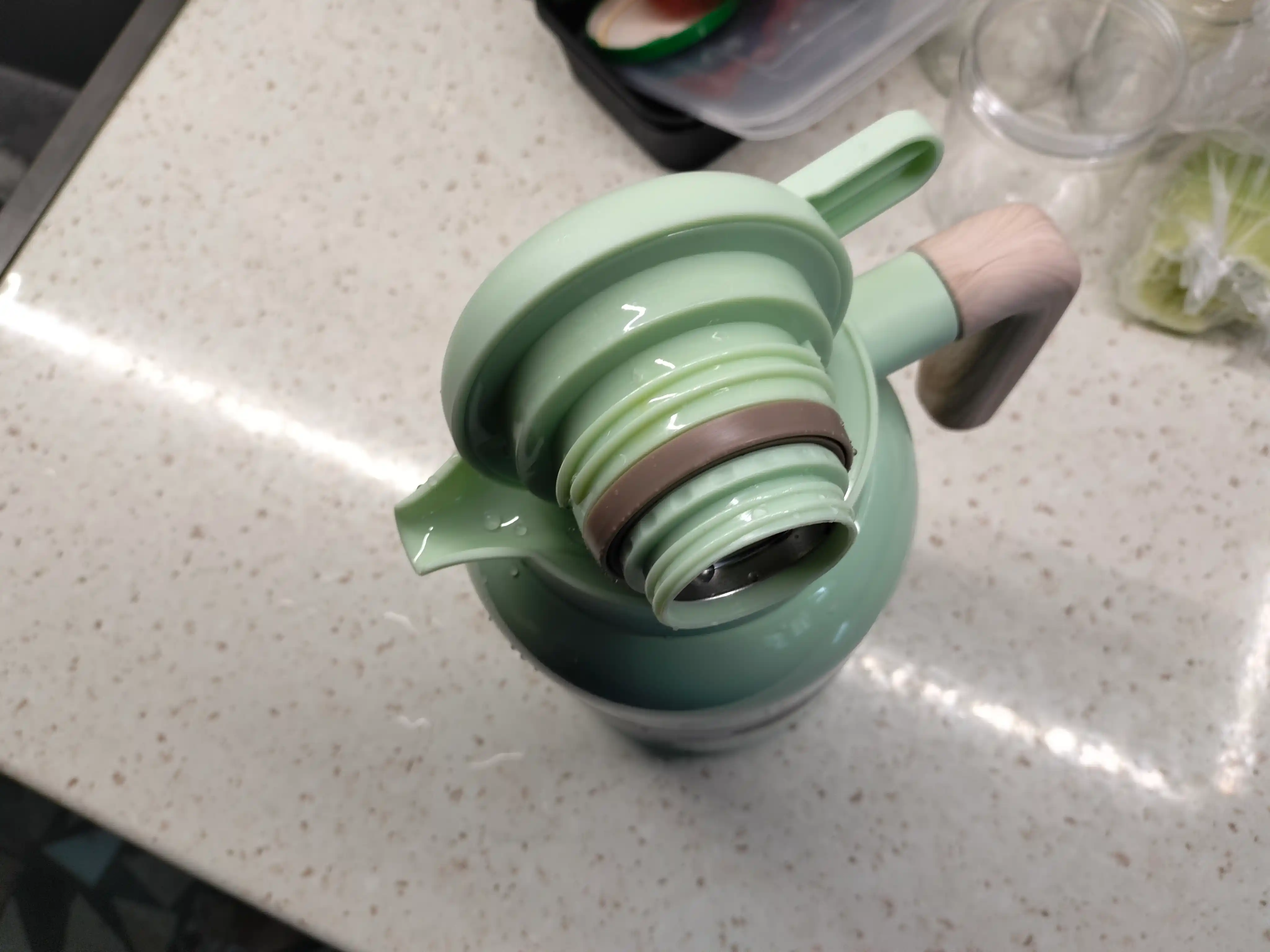 Vakuumli Termopot 2000 ml, Zanglamaydigan po‘lat, Issiq va sovuq uchun termos choynak