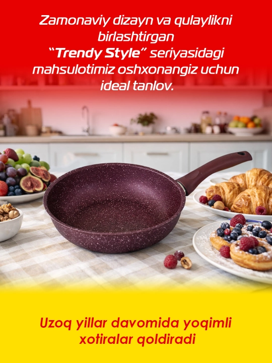 Tova Kukmara Trendy Style yopishmaydigan qoplama bilan