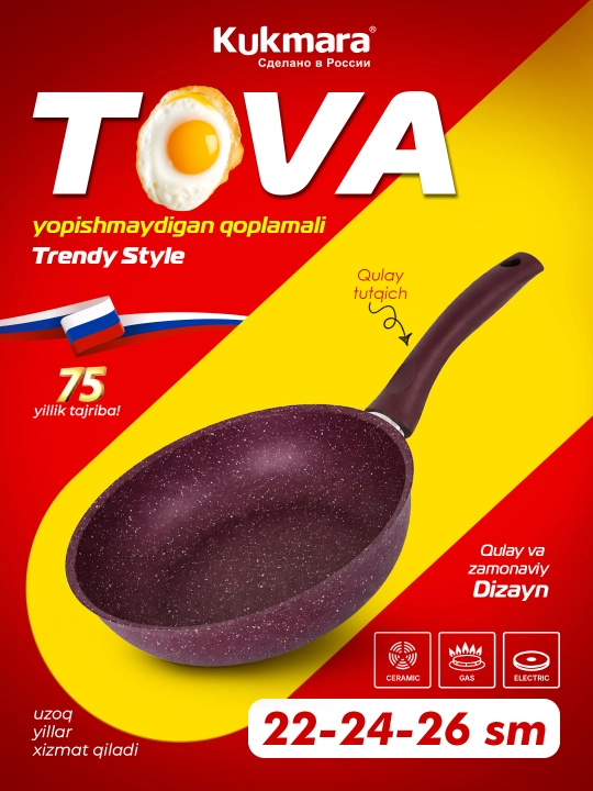 Tova Kukmara Trendy Style yopishmaydigan qoplama bilan - 