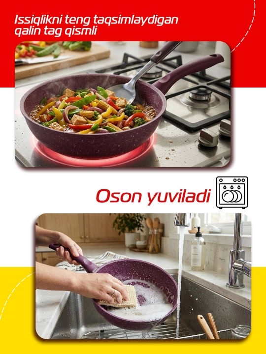 Tova Kukmara Trendy Style yopishmaydigan qoplama bilan