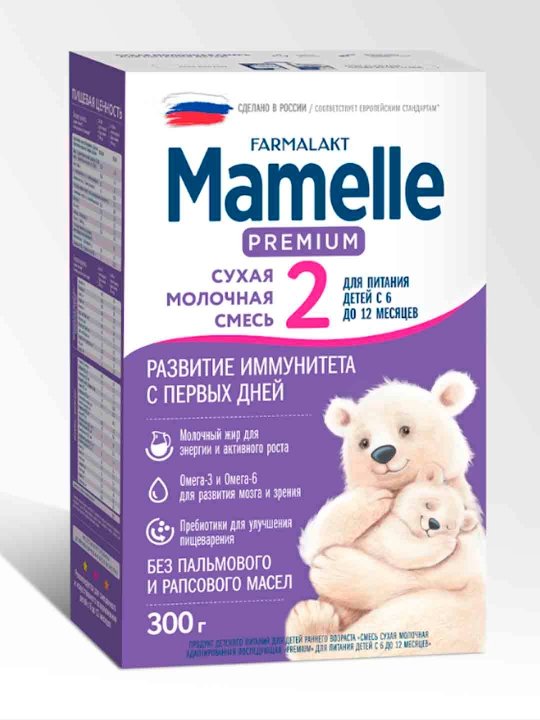 Mamelle PREMIUM 2 quruq sutli aralashmasi 300gr (6-12 oy) - 