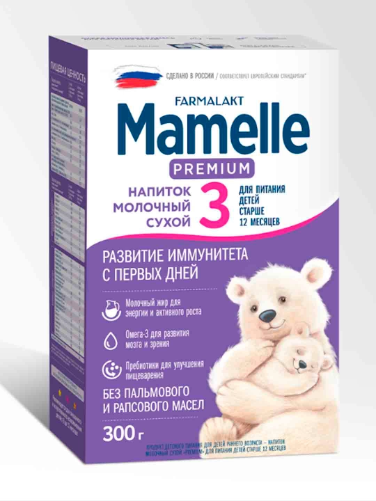 Mamelle PREMIUM 3 quruq sutli aralashmasi 300gr (12+ oy) - 