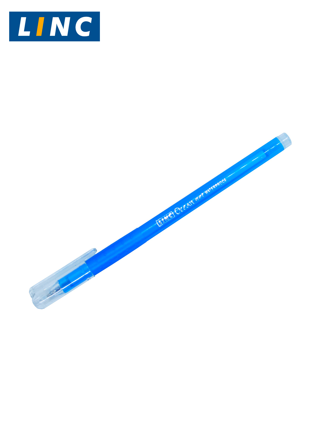 Ручка гелевая Ocean 0,55мм (сн/зл/кр/чр) Linc, 8005-bl - 