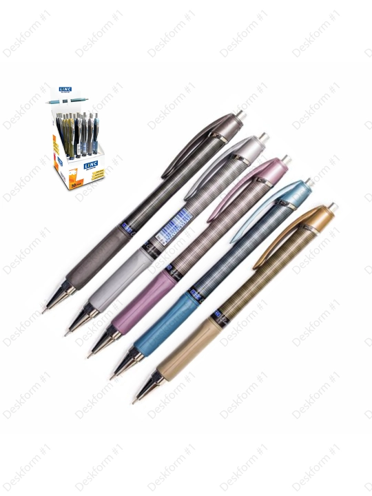 Linc Elantra sharli ruchka Assorti, 0.7 mm (aralash/ko'k), displeyda 30, 4013F-30