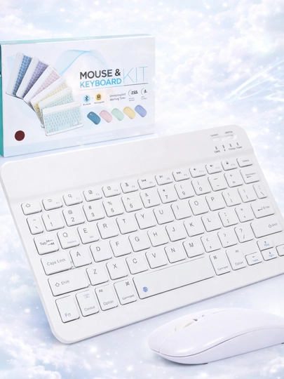 Ultra-yupqa simsiz Bluetooth klaviatura va sichqoncha to'plami KIT - 