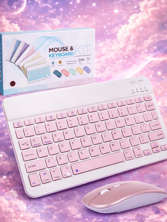 Ultra-yupqa simsiz Bluetooth klaviatura va sichqoncha to'plami KIT - 